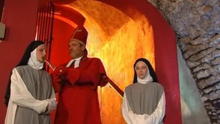 My priest teaches me how to play