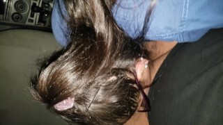 Cheating married chick sucking my dick on her break time