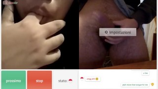 Omegle Indonesian girl showing big tits for my dick