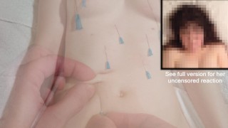 Lily Gets Pierced All Over- CLIT Nipples Labia Vagina Needles Piercing BDSM