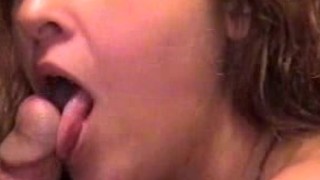 Amateur blowjob and cumshot