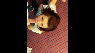 Real Teen Girl From Tinder Sucking Me and My Friend