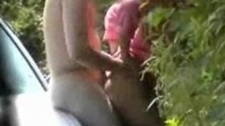 Voyeur caught them fucking in the woods