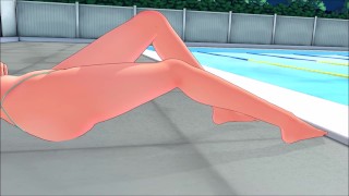 MMD Hatsune Miku Micro Bikini Party Pool Gamberra [Acid39]