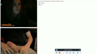 Omegle Big cock webcam reaction/cumshot 2