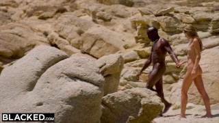 BLACKED Strong black man fucks blonde tourist on the beach