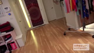 Shy blonde teen gets fucked out by hookup hotshot