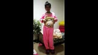 Chinese pregnant girl bare ass dance naked dance, super funny