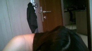 Chubby Chinese girl gets fucked by old man and loves it – Full clip