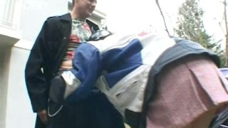 Uncensored Asian Blowjob For The Motorcycle, Cum in Mouth